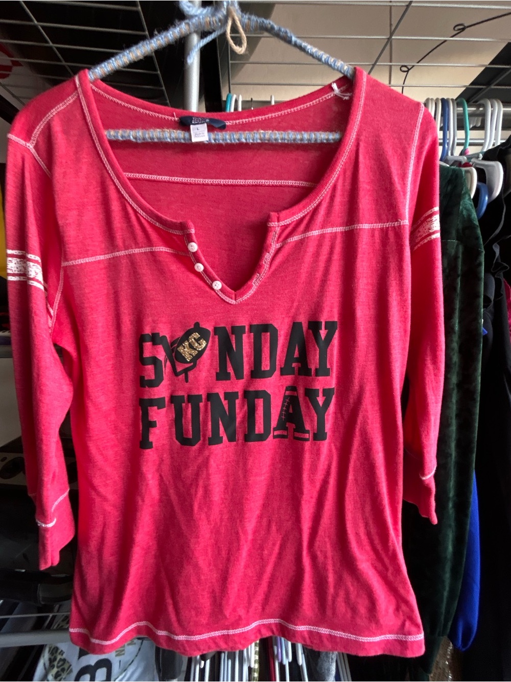 MV Sport Red 'Sunday Funday KC' Mid Sleeve Graphic Tee
